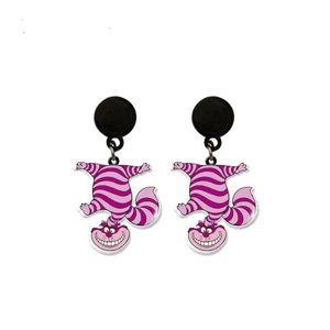 Handmade "Cheshire Cat" Dangle Acrylic Earrings